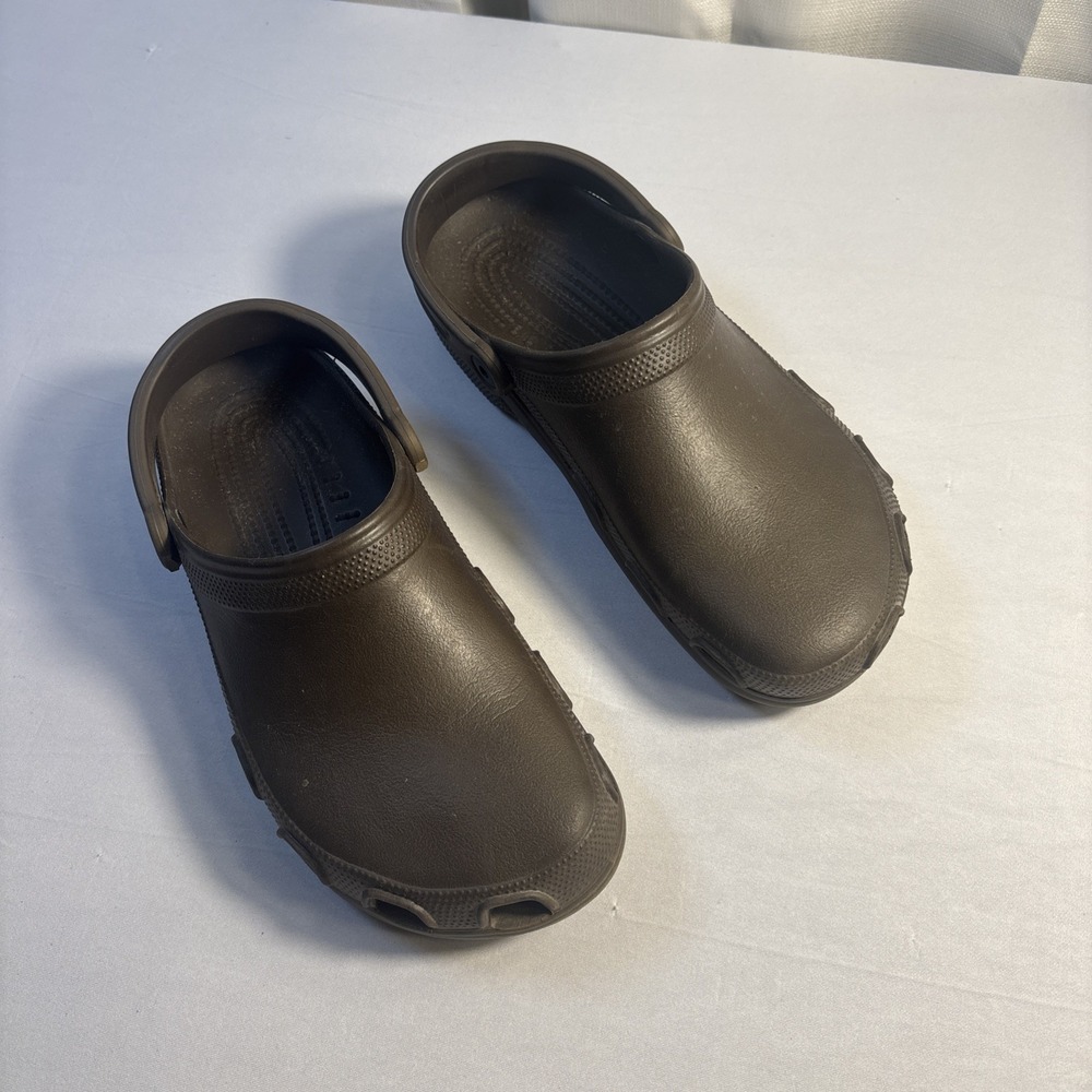 Crocs Classic Clogs Comfort Slip On Unisex Brown Shoes Size M 9 - W 11